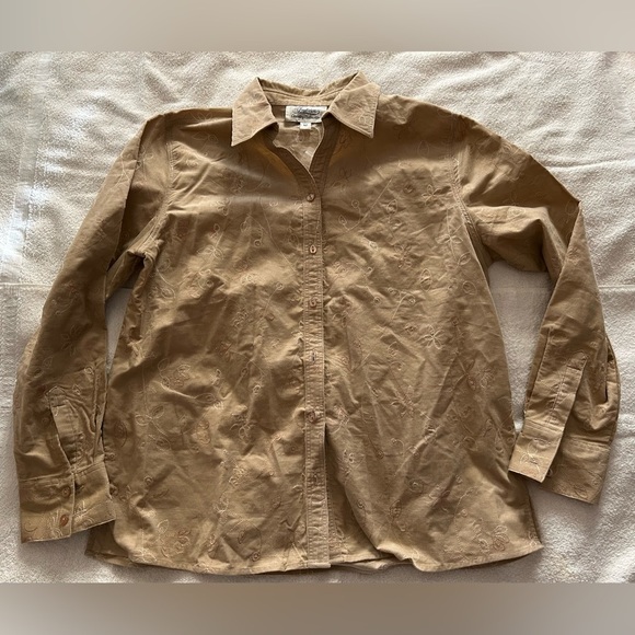 Vintage Tradition Country Collection Embroidered Tan Shirt - Picture 5 of 5